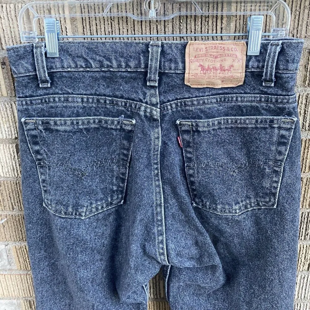Vtg Men's Levi's 31x30 Black/Gray Acid Wash Jeans 100%‎ Cotton Denim Made in USA